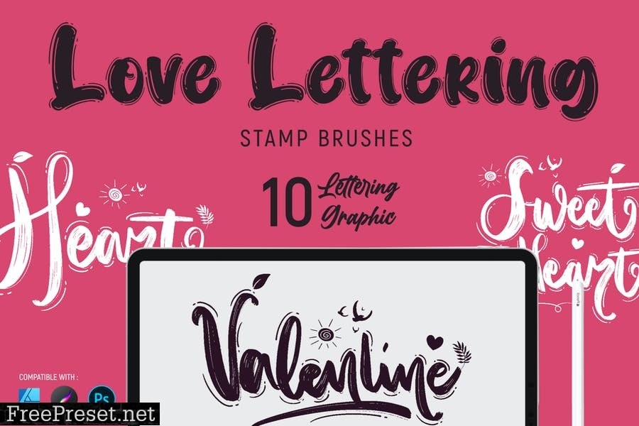 Love Lettering | Stamp Brushes  ECMYGNH