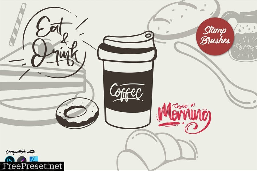 Morning Coffee | Stamp brushes 2WUT7XJ