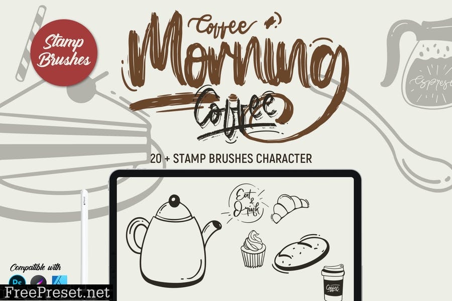 Morning Coffee | Stamp brushes 2WUT7XJ