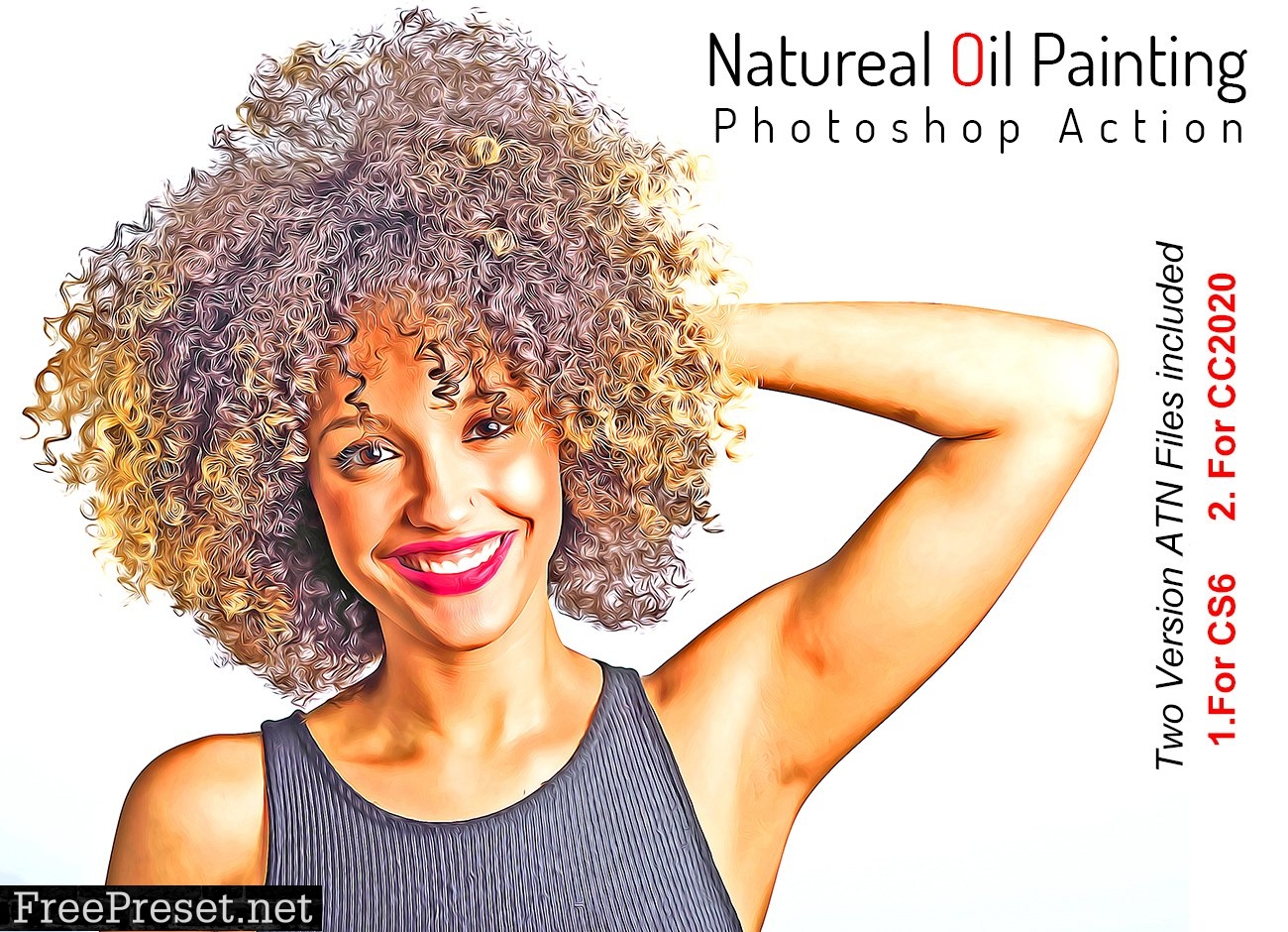 Natural Oil Painting PS Action 6424839