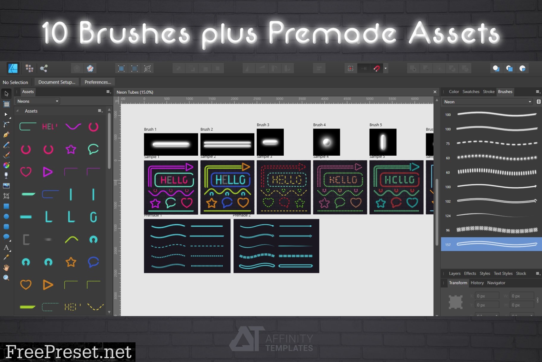 Neon Brush Pack Affinity Designer 4966922