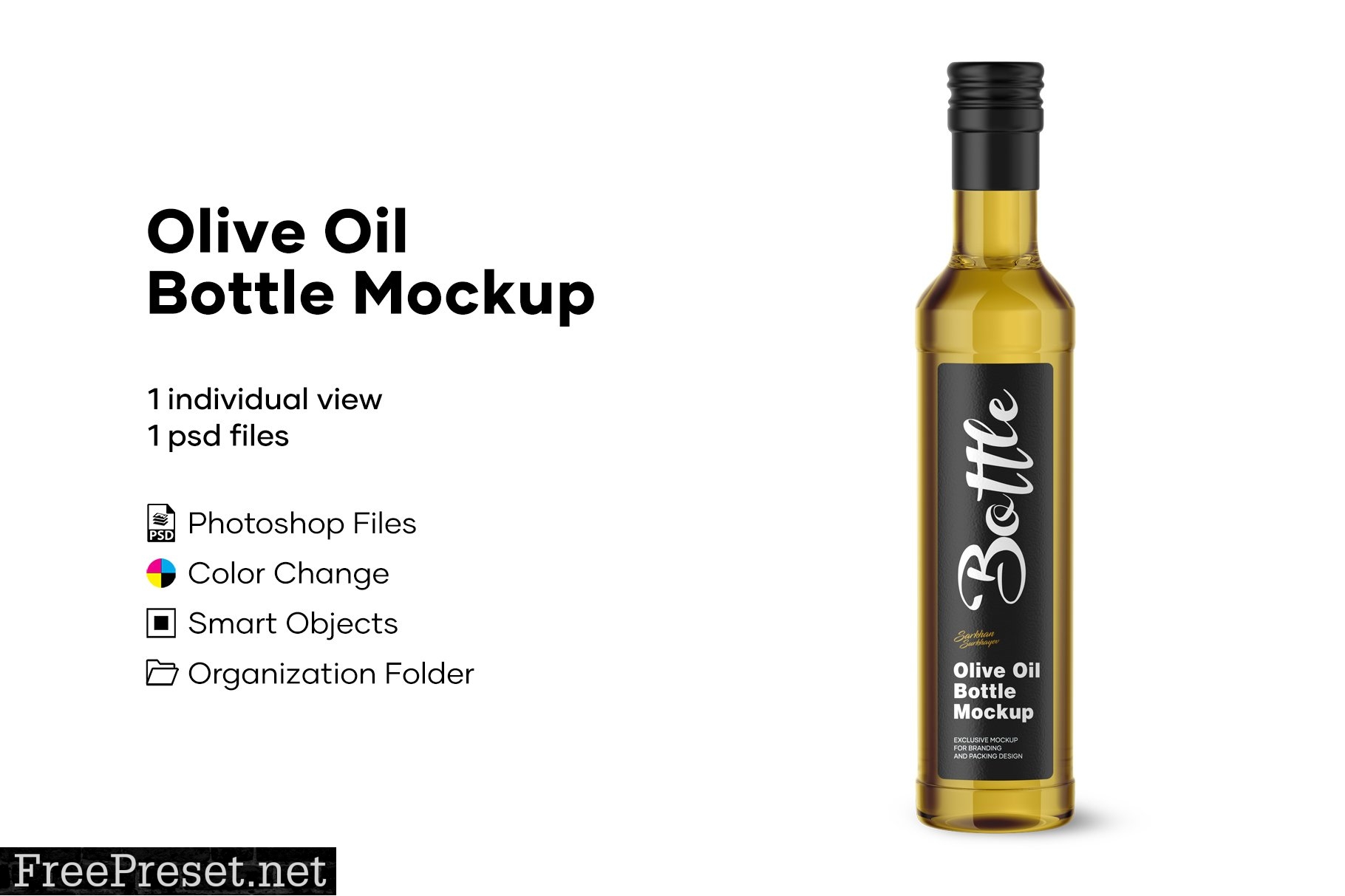 Olive Oil Bottle Mockup 5276717