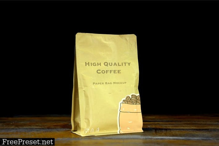 paper bag packaging mockup