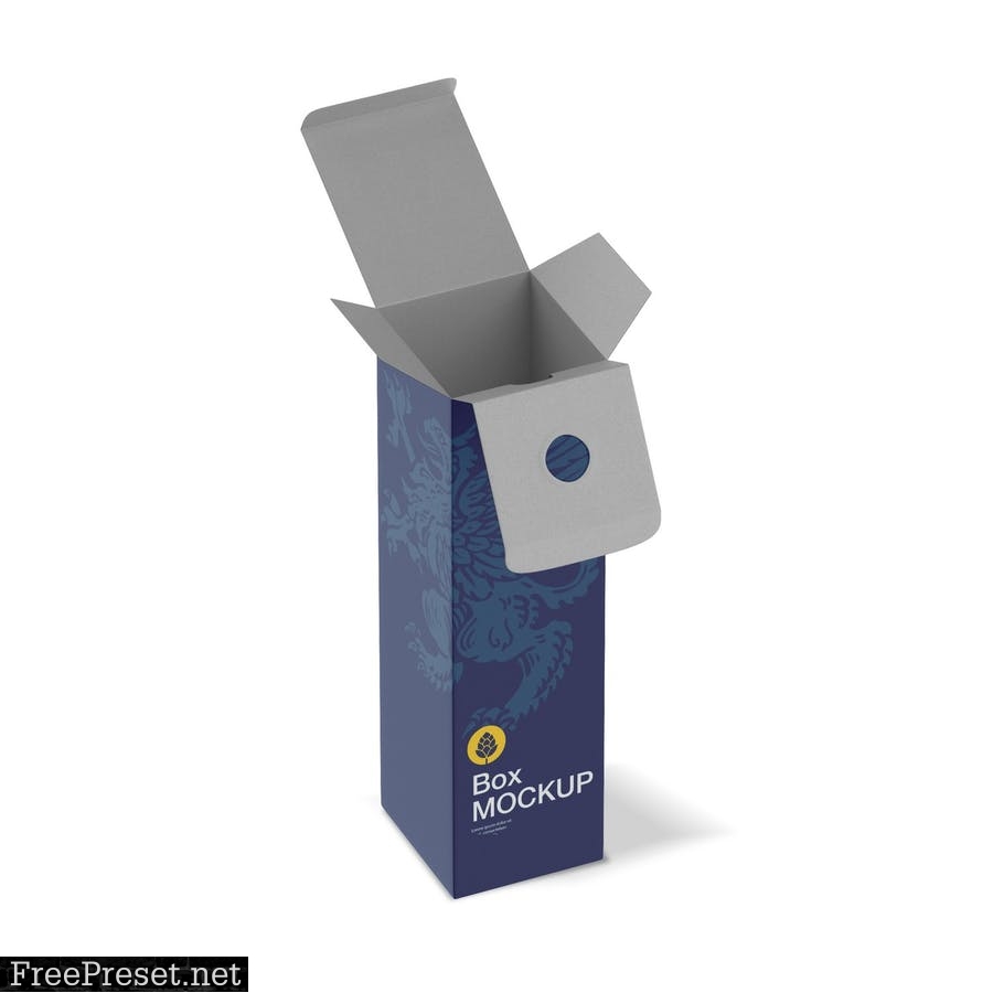 Paper Box for Bottles Mockup RJV6BE2