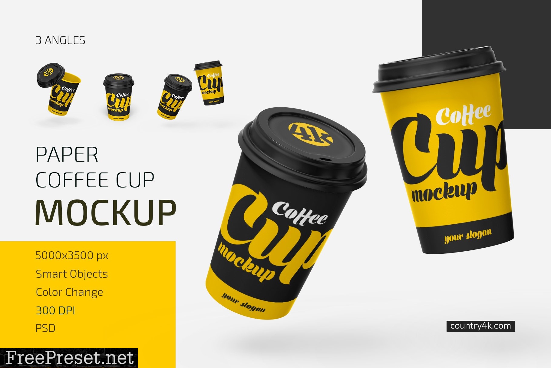 Paper Coffee Cup Mockup Set 5338895