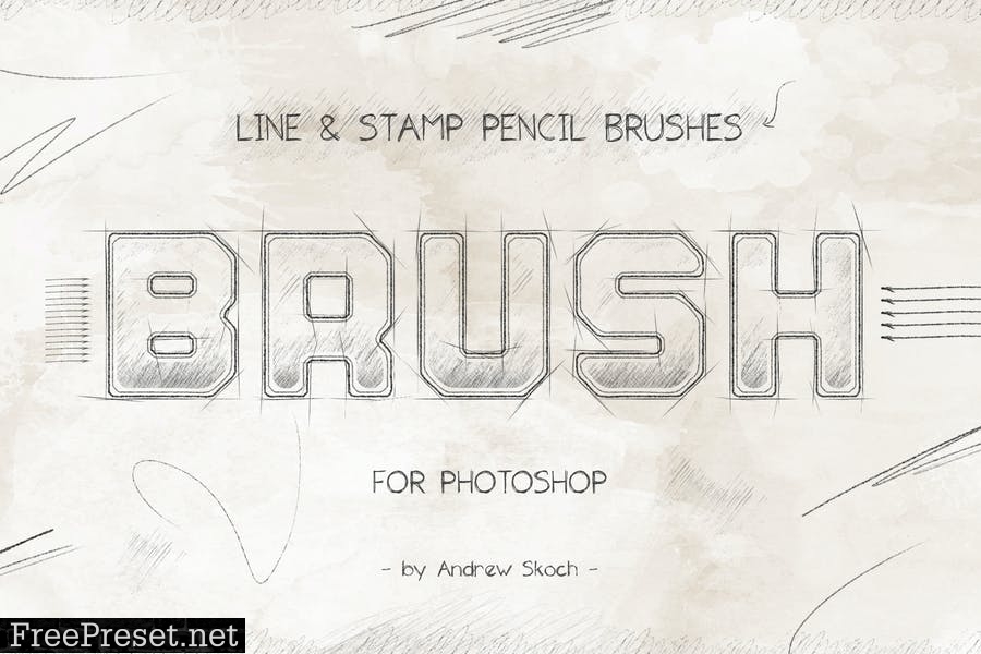 Pencil Brushes Photoshop 3DACM2Z