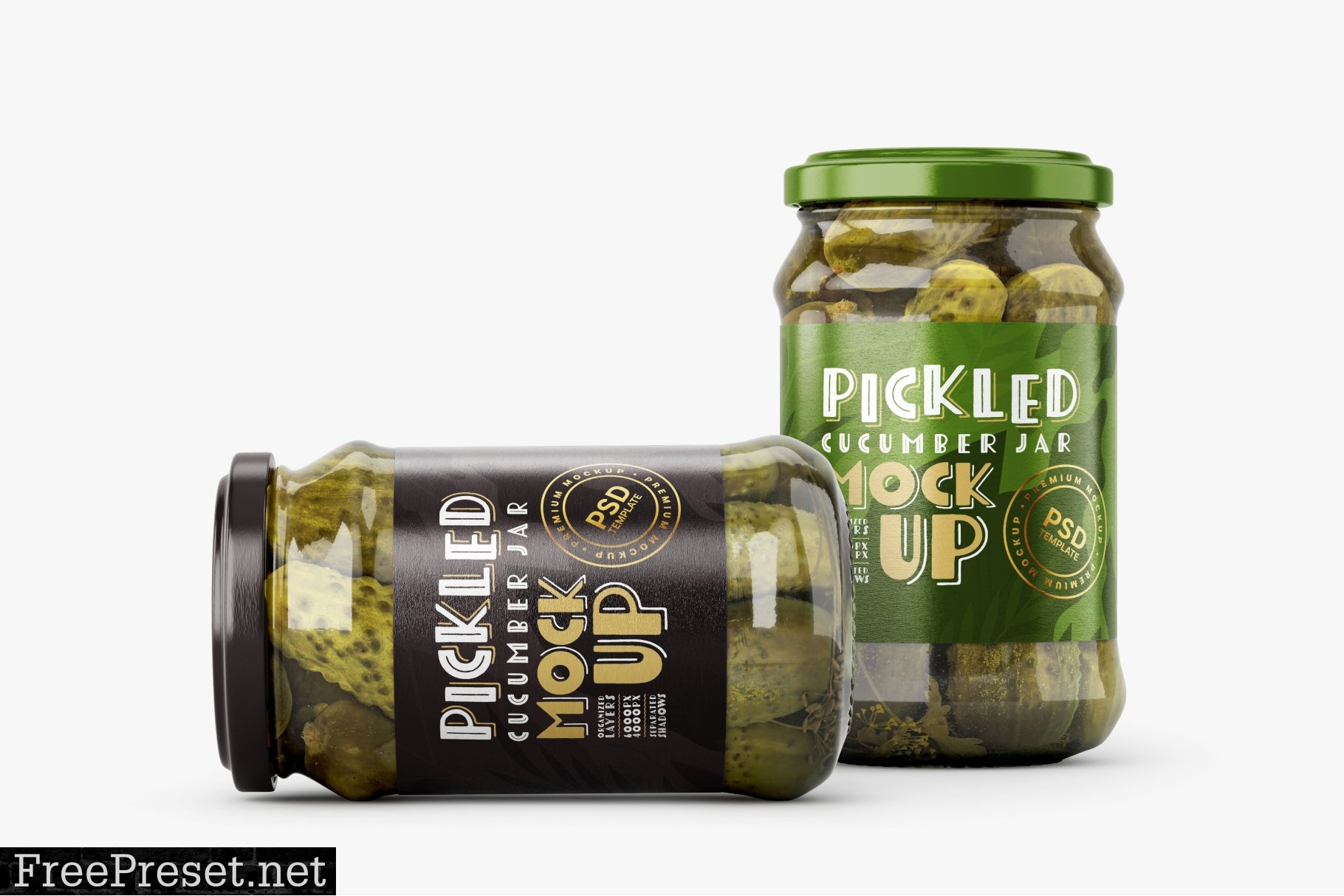 Pickled Cucumber Jar Mockup Set 5940784