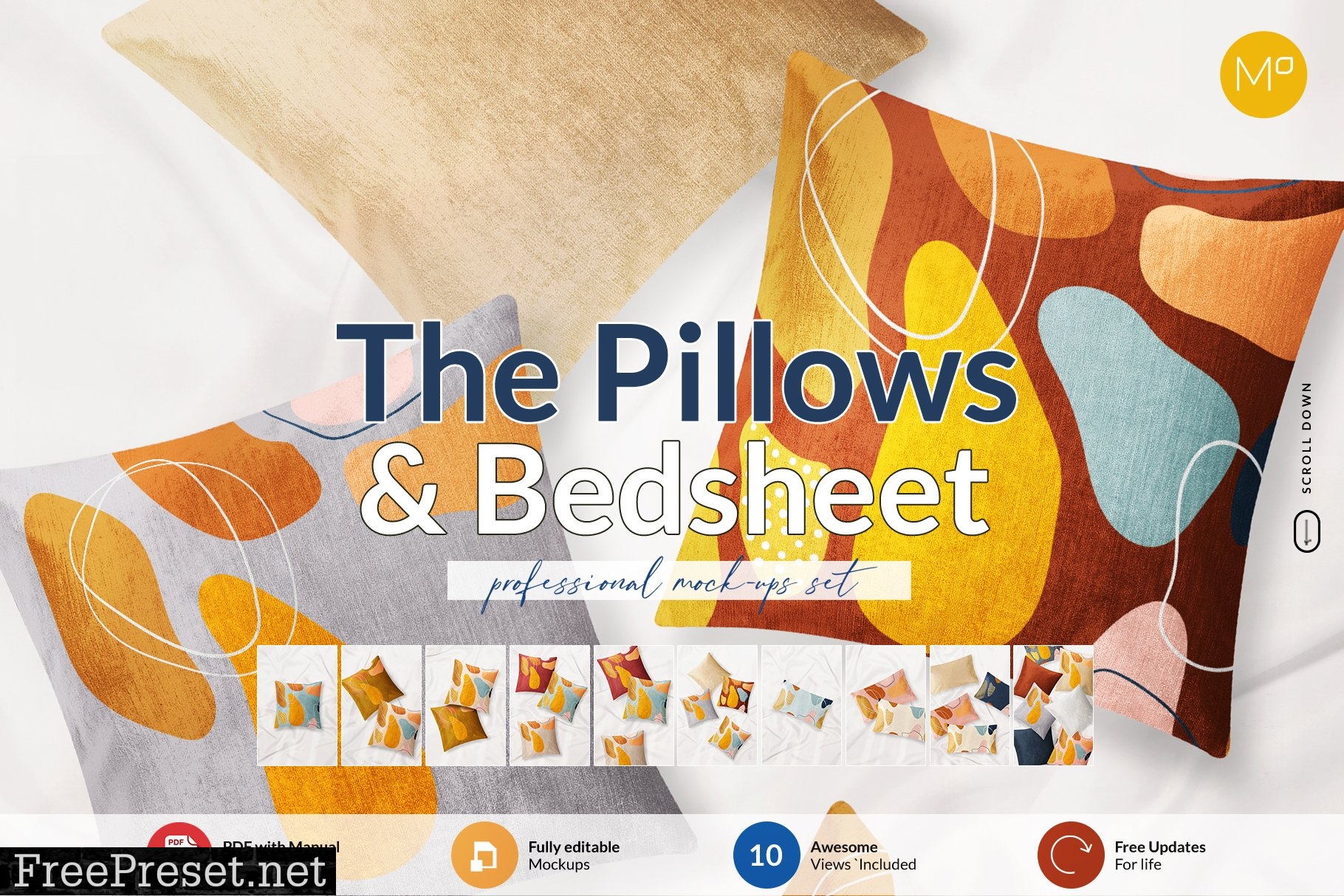 Pillows & Bedsheet Mock-ups 6128452