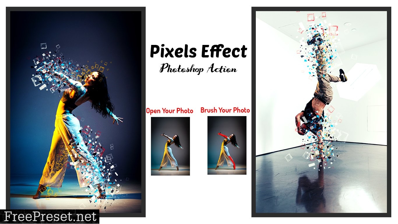 Pixels Effect Photoshop Action 6397296