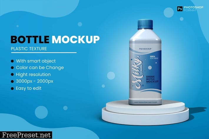 Plastic Bottle Mockup - Packaging Milk TUAAPYX