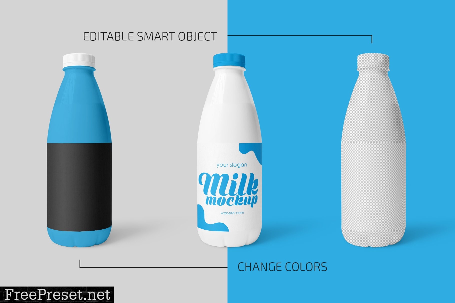 Plastic Milk Bottle Mockup 5294612