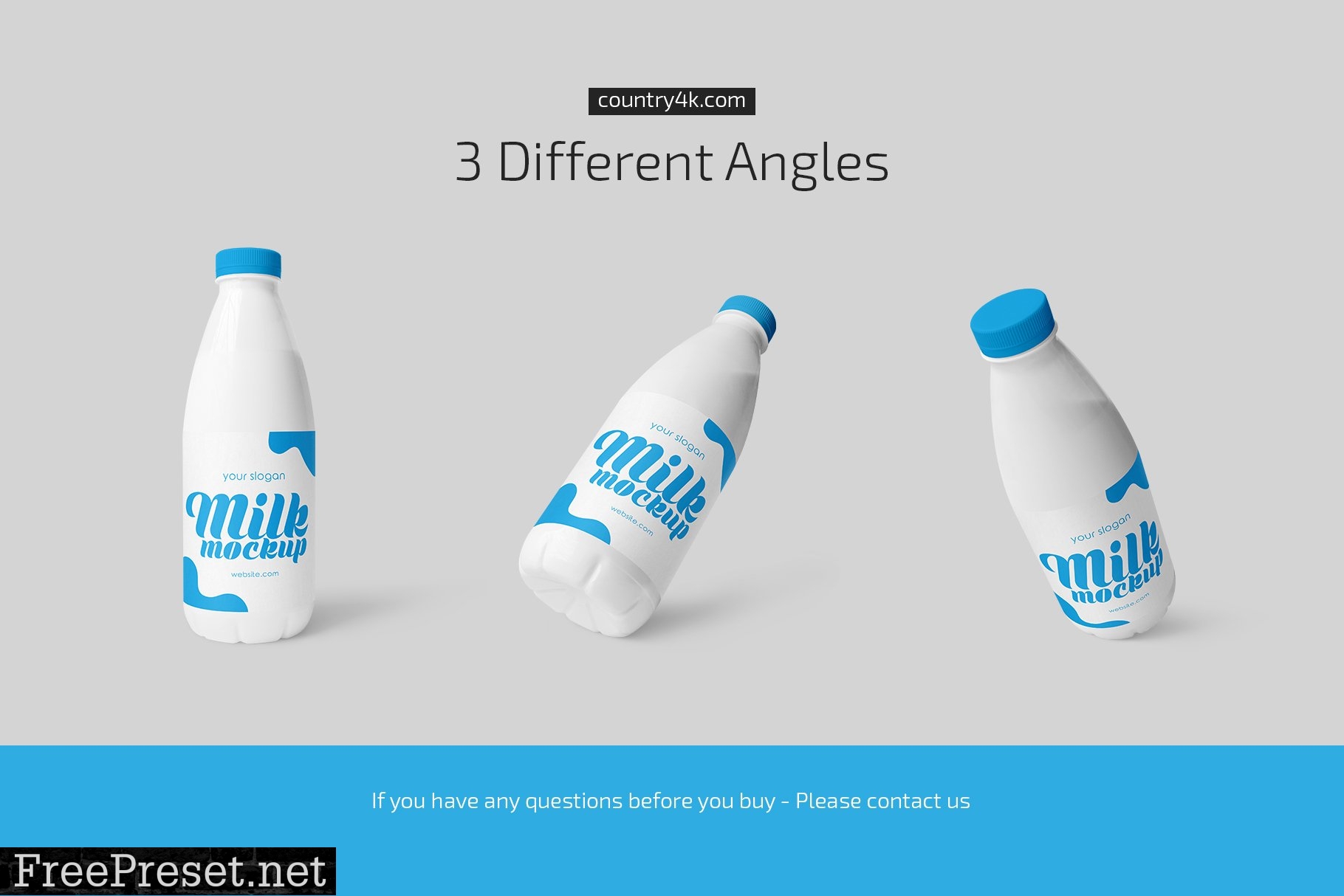 Plastic Milk Bottle Mockup 5294612