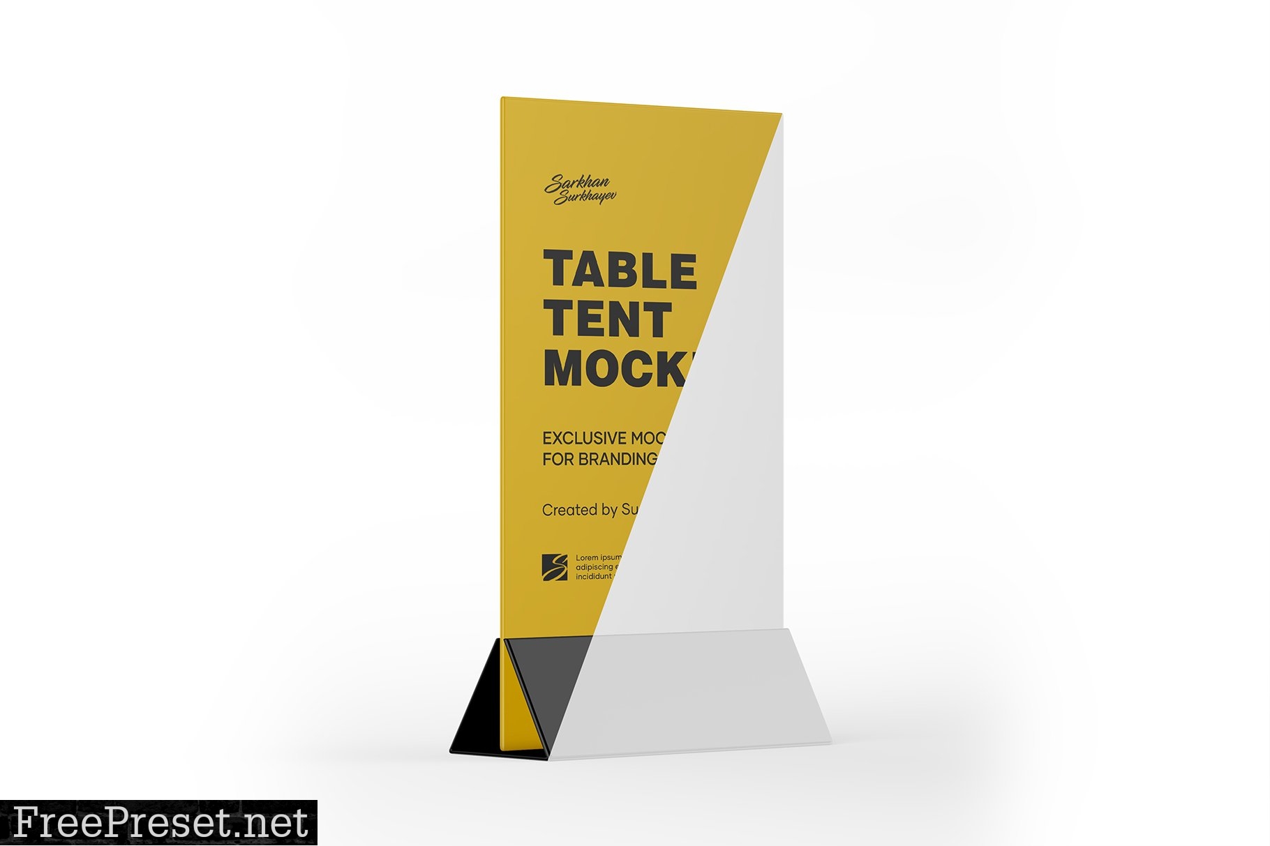 Plastic Table Tent Mockup 5242102