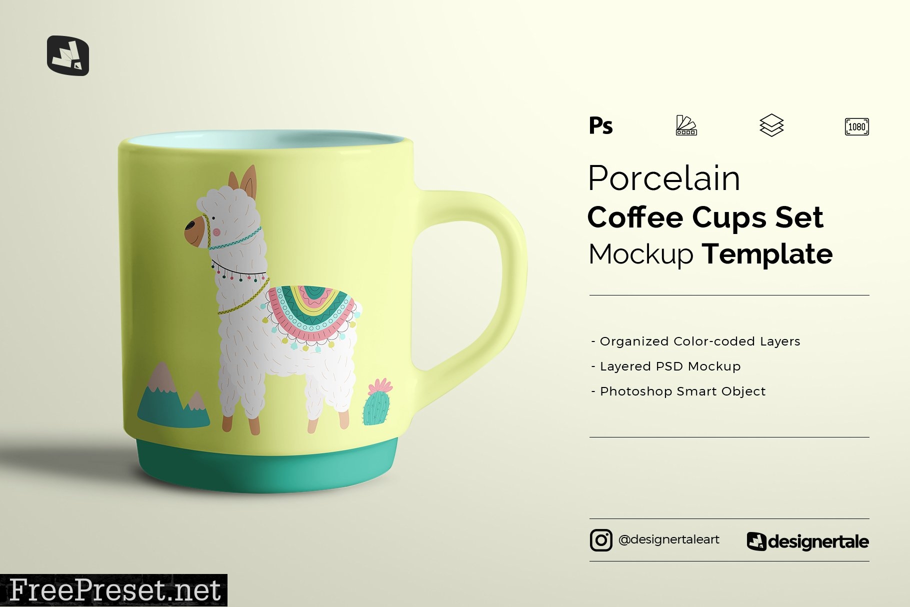 Porcelain Coffee Cups Set Mockup 5188654