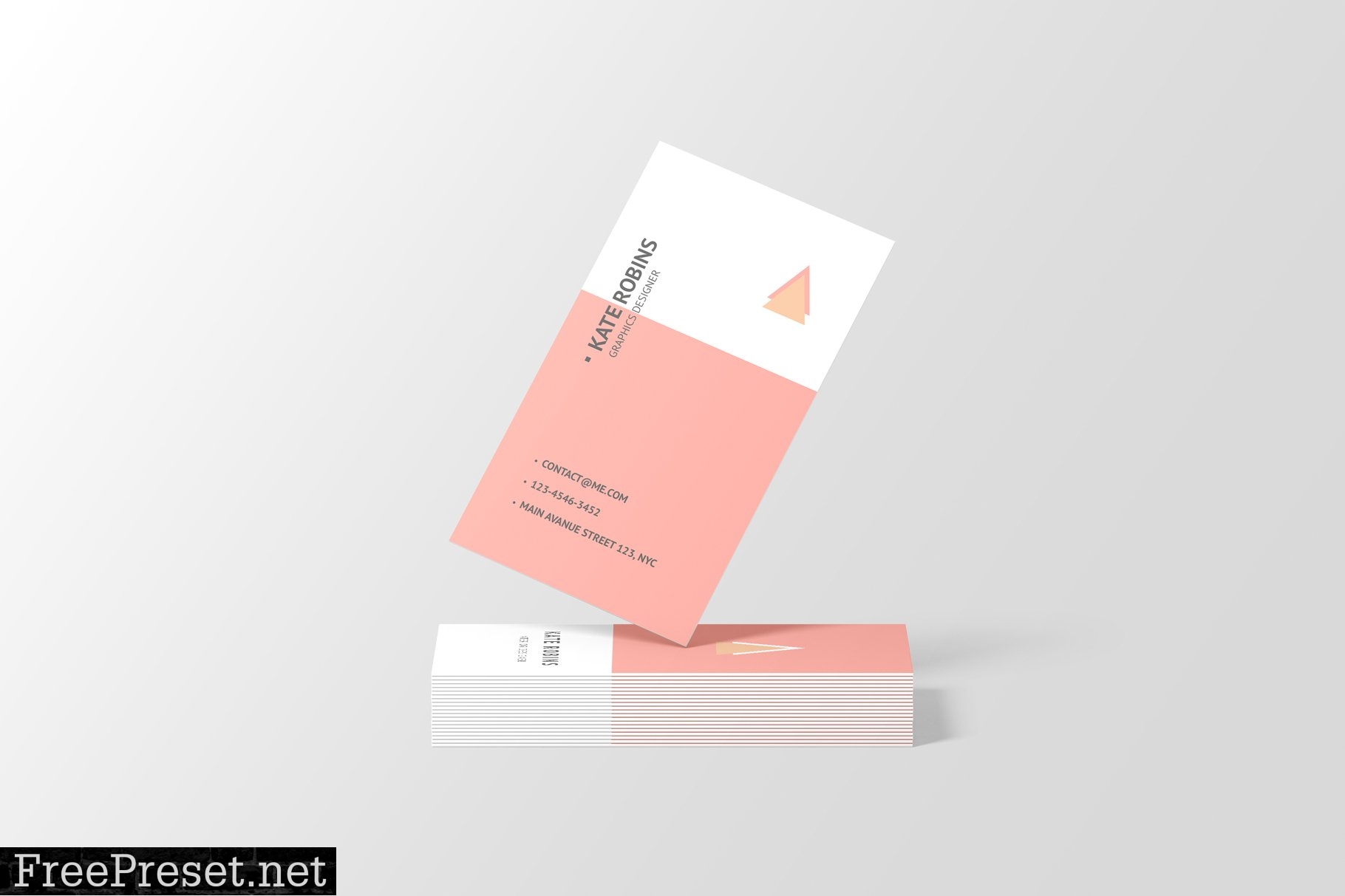 Portrait Business Card Mockup 4573982