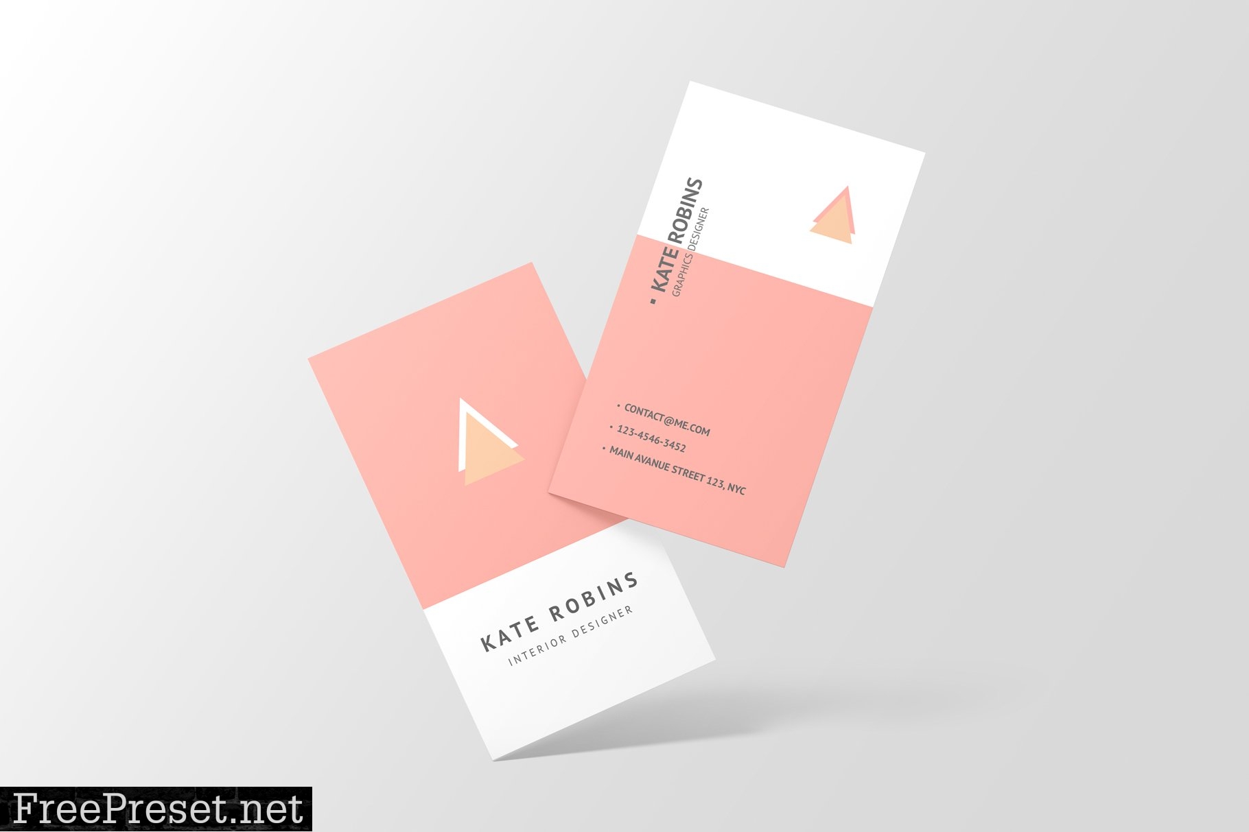 Portrait Business Card Mockup 4573982