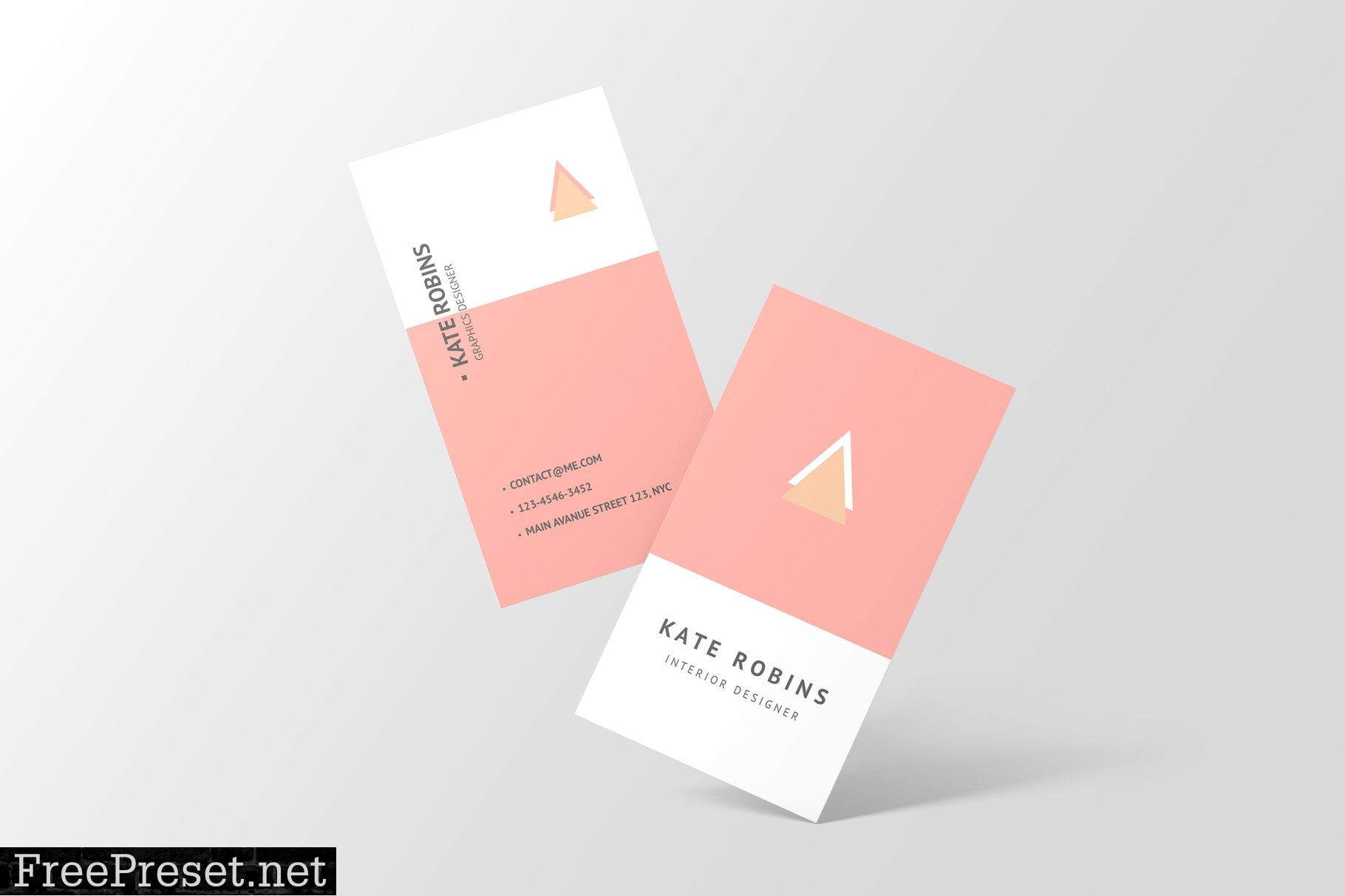 Portrait Business Card Mockup 4573982