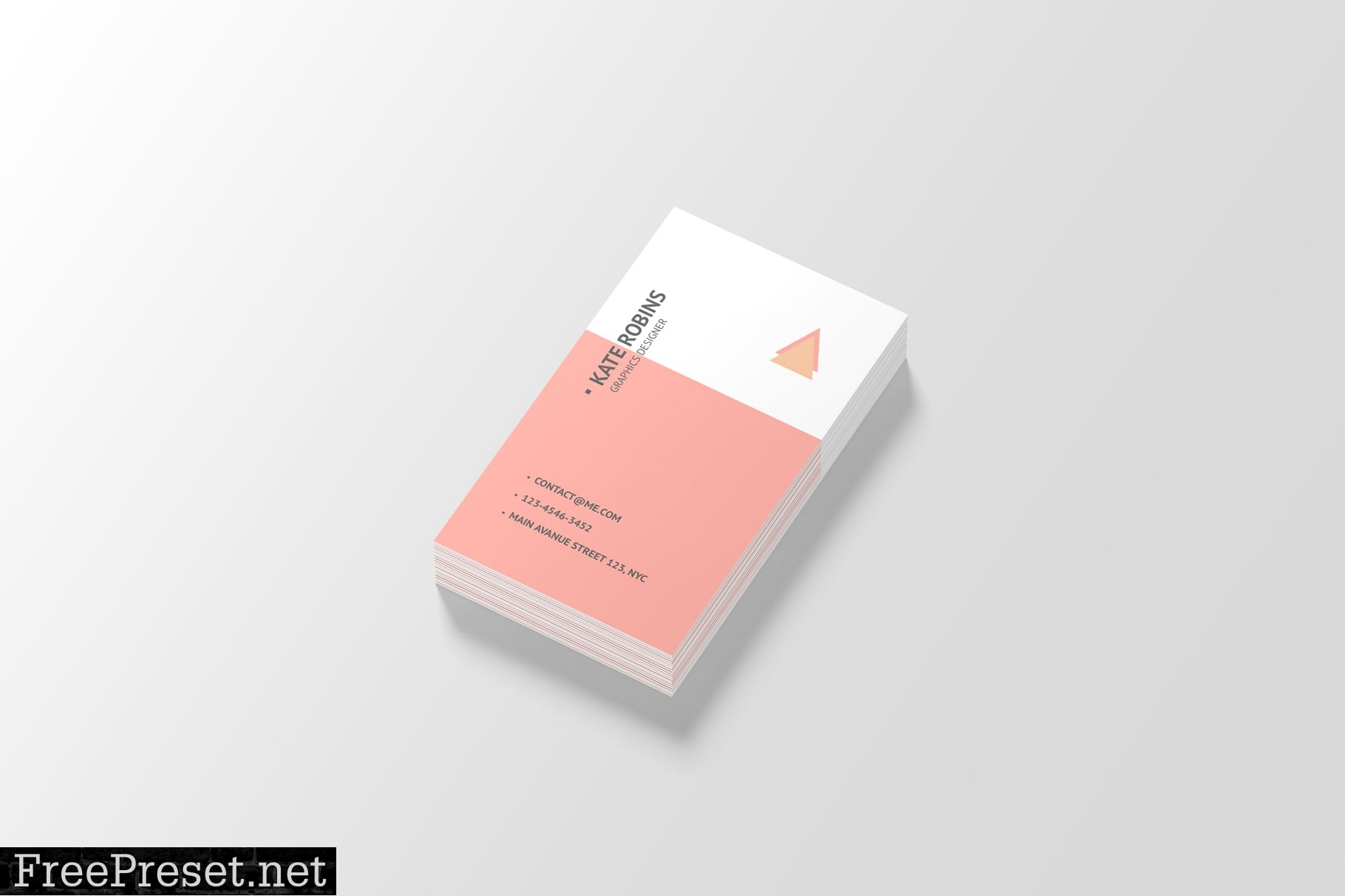 Portrait Business Card Mockup 4573982