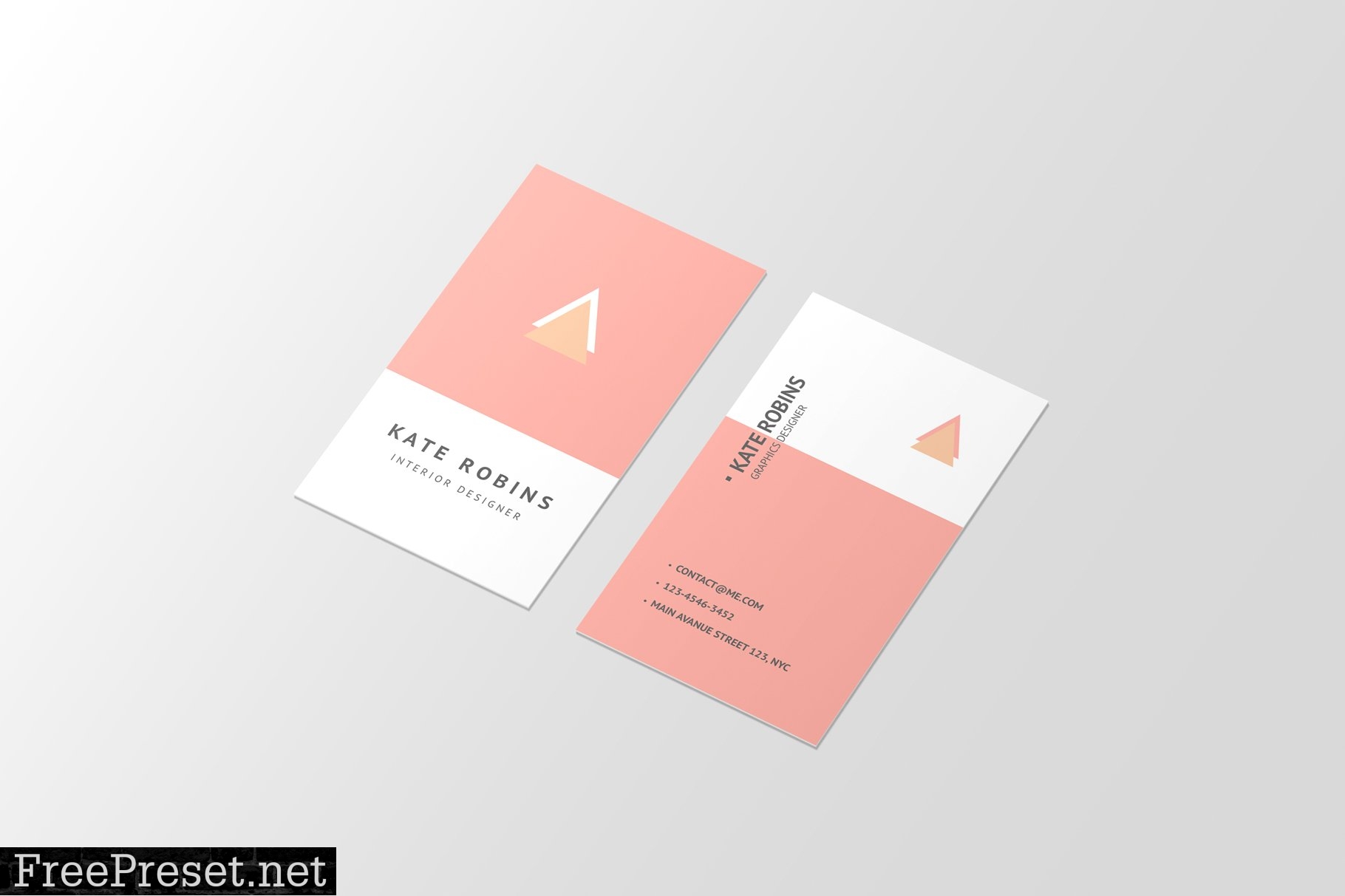 Portrait Business Card Mockup 4573982