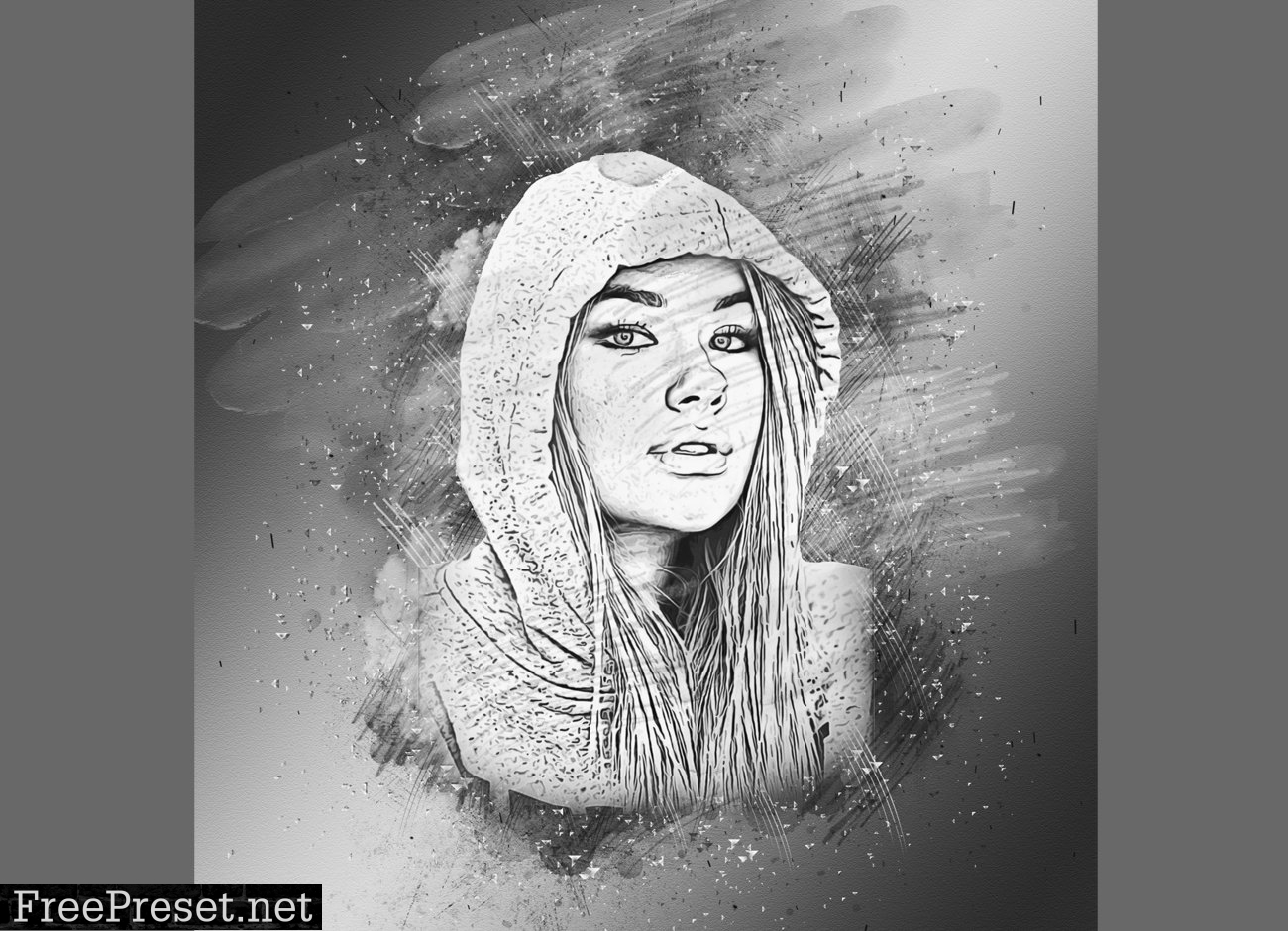 Portrait Sketcher Photoshop Action 6355523