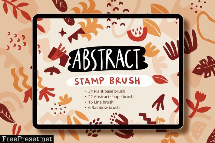 Procreate Abstract Shape Stamp Brushset CVXBQC3