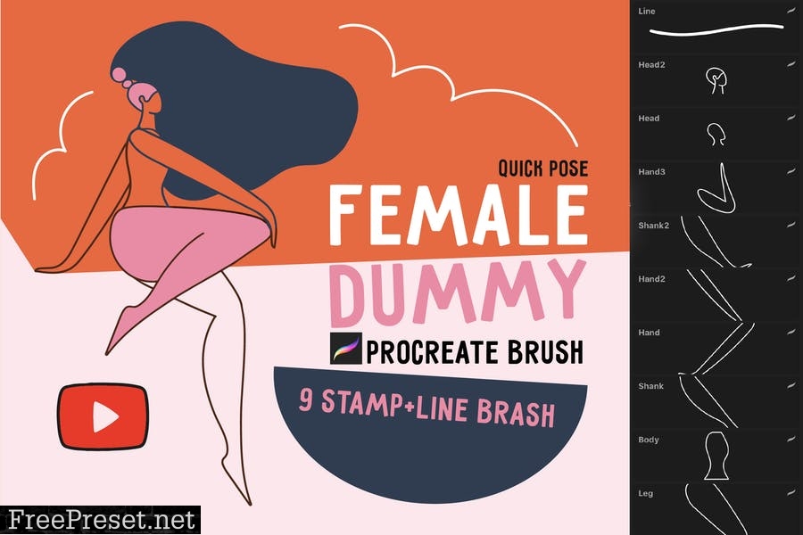 Procreate brush "Female dummy" M4TVLGY