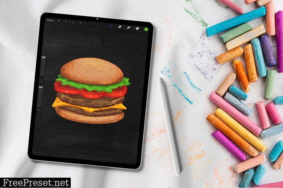 Procreate Chalk Sketch Brushes