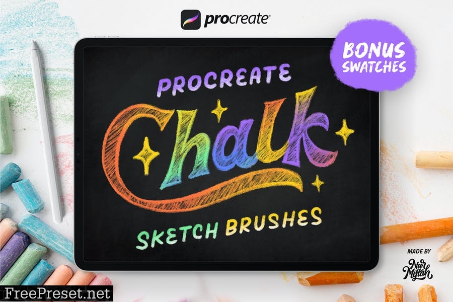 Procreate Chalk Sketch Brushes