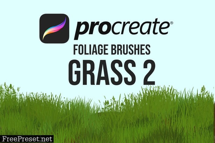 Procreate Foliage Brushes - Grass 2 GKSXLWN