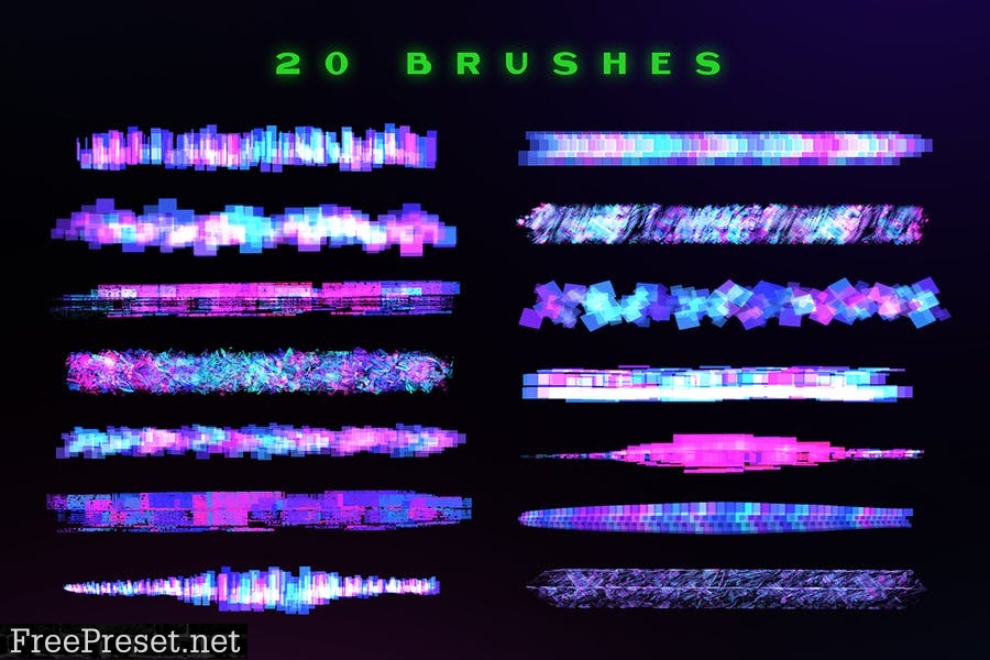 Procreate Glitch Lettering Brushes Y2SD7HP