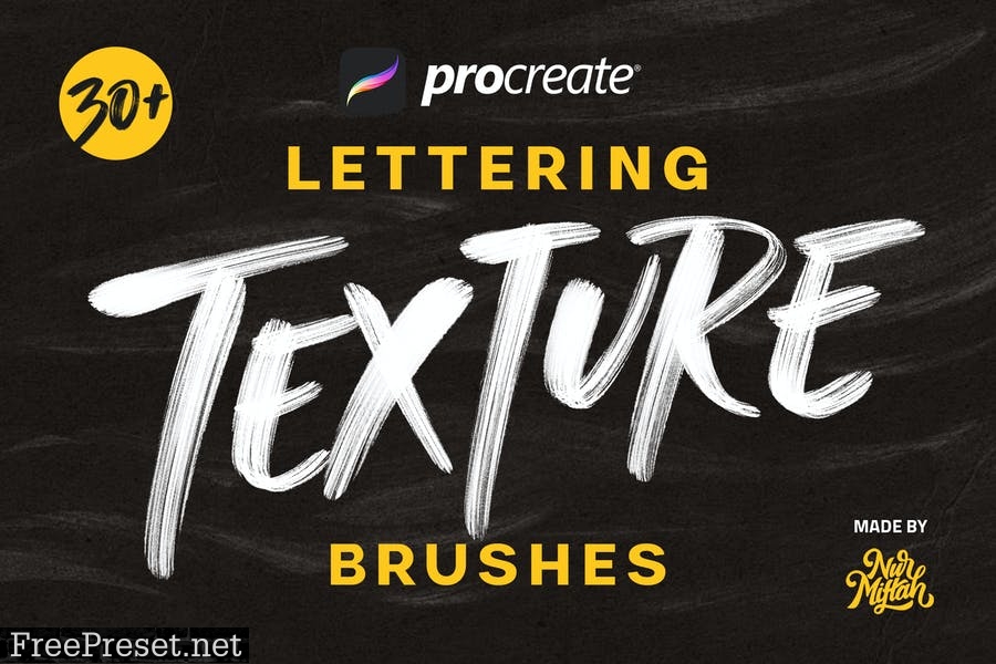 Procreate Lettering Texture Brushes JDHLNJ2