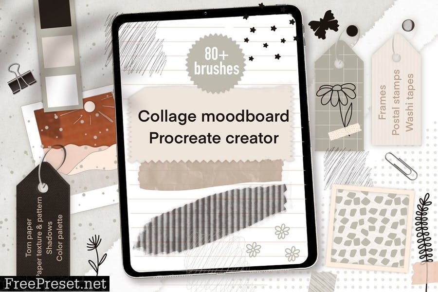 Procreate moodboard iPad collage UHJSXBS