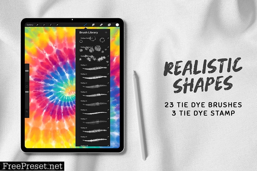 Procreate Realistic Tie Dye Brushes UY8R4BJ