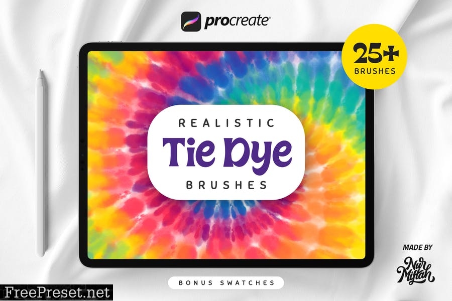 Procreate Realistic Tie Dye Brushes UY8R4BJ