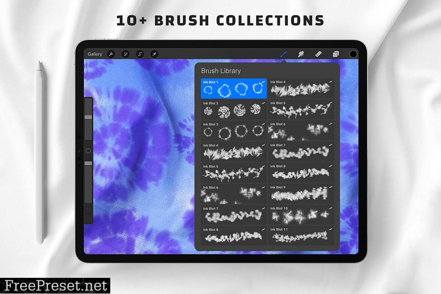 Procreate Tie Dye Ink Blot Brushes