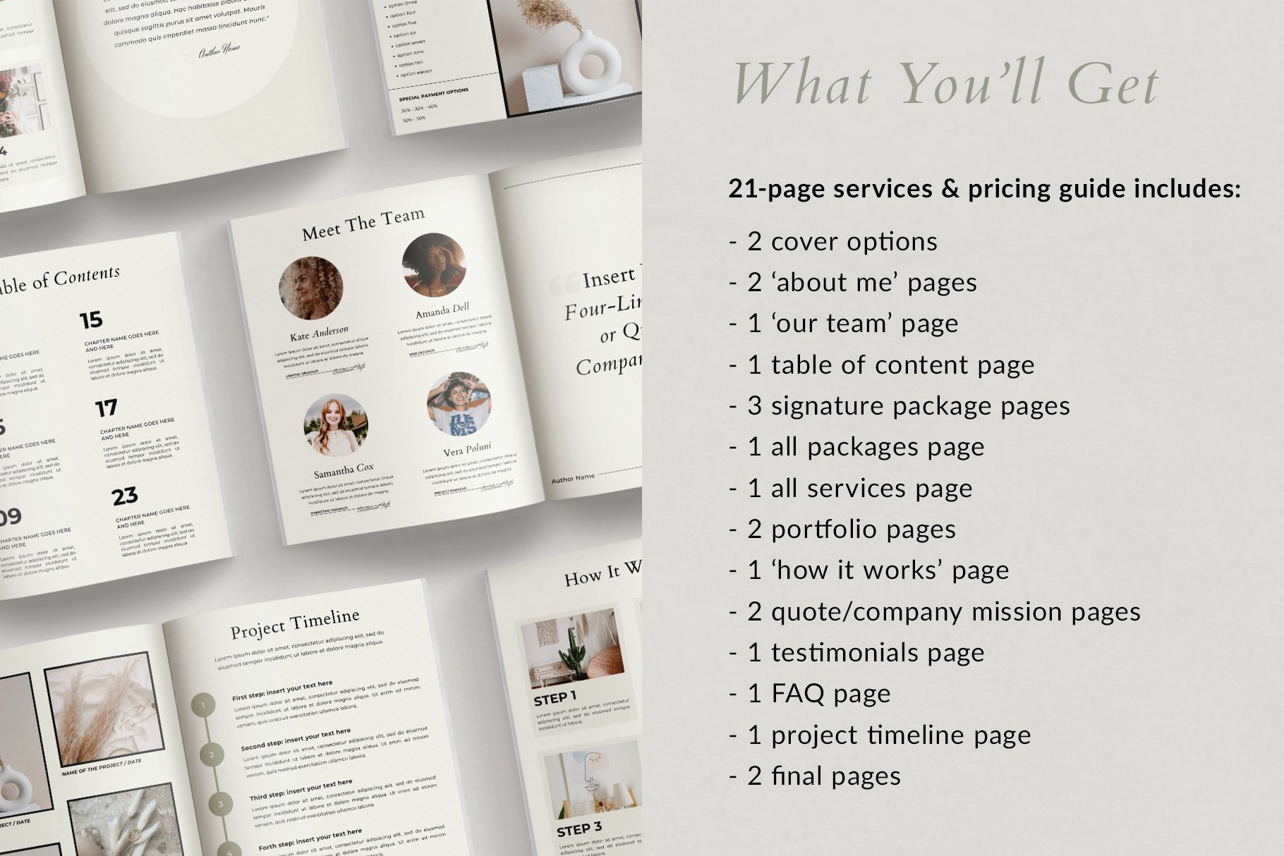 Services & Pricing Guide | Canva 4985290