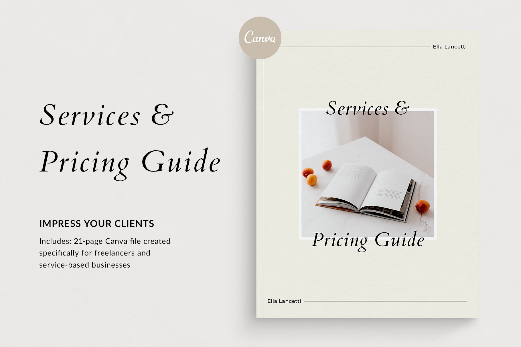 Services & Pricing Guide | Canva 4985290