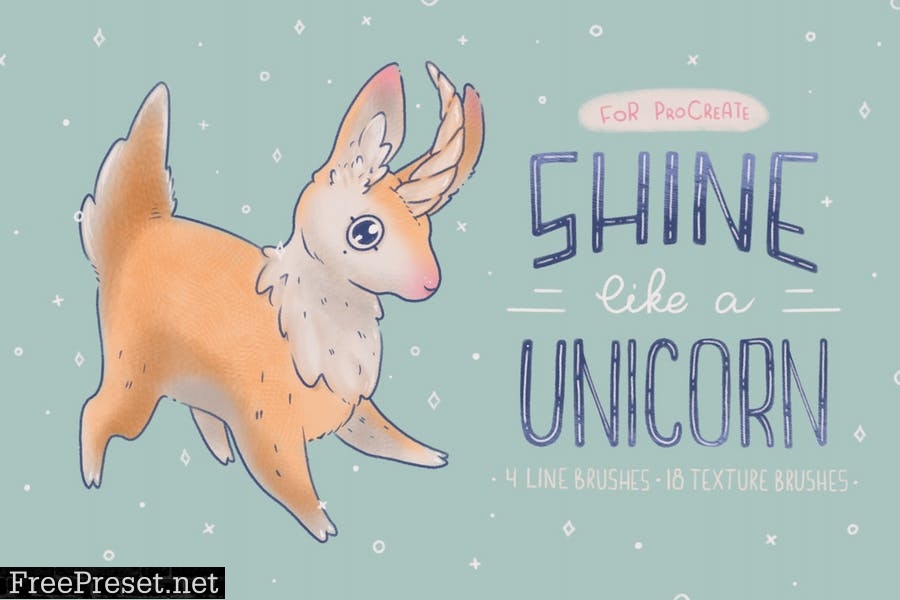 Shine Like a Unicorn | Procreate Brushes P7H6RWN