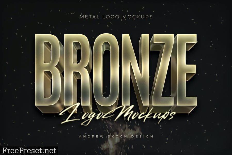 Shining Metal Logo Mockups