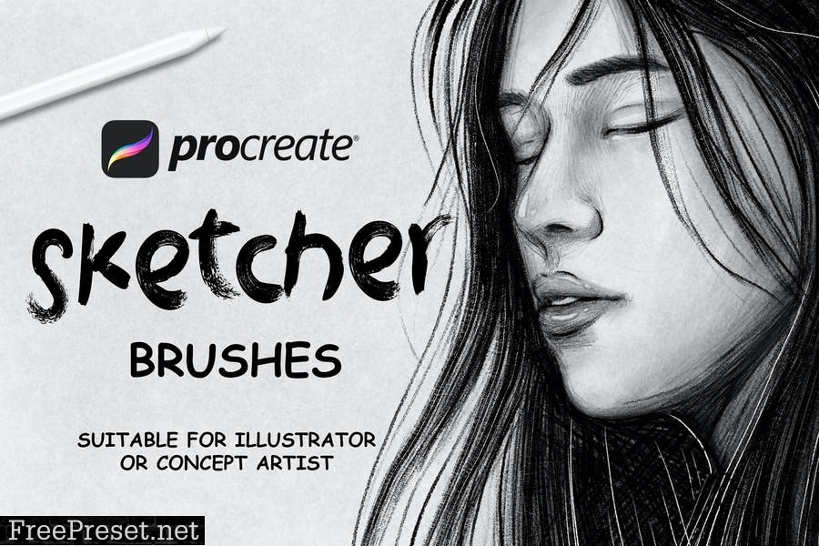 Sketcher Brushes - Procreate Brush PTEXL2U