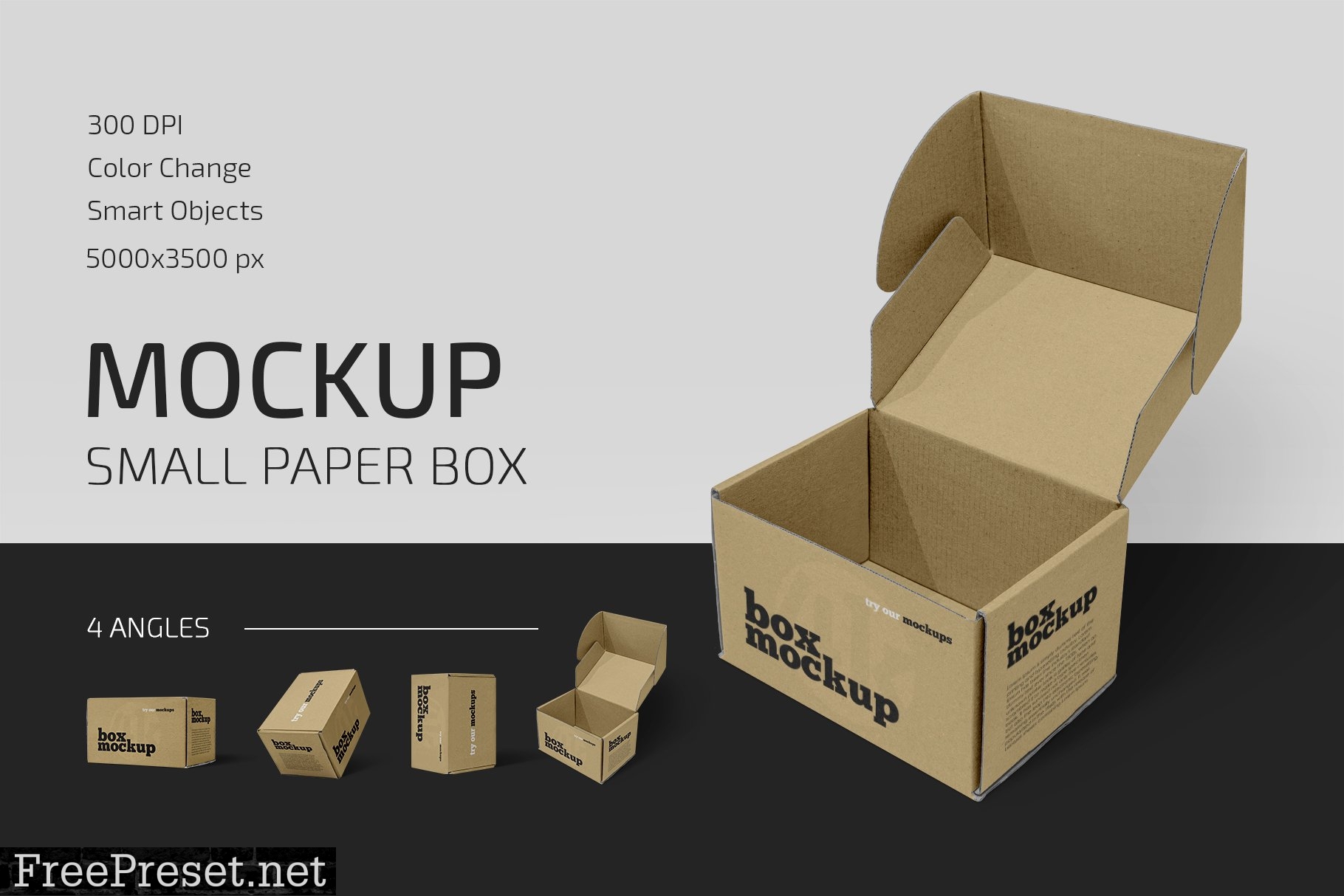 Small Paper Box Mockup Set 5305688