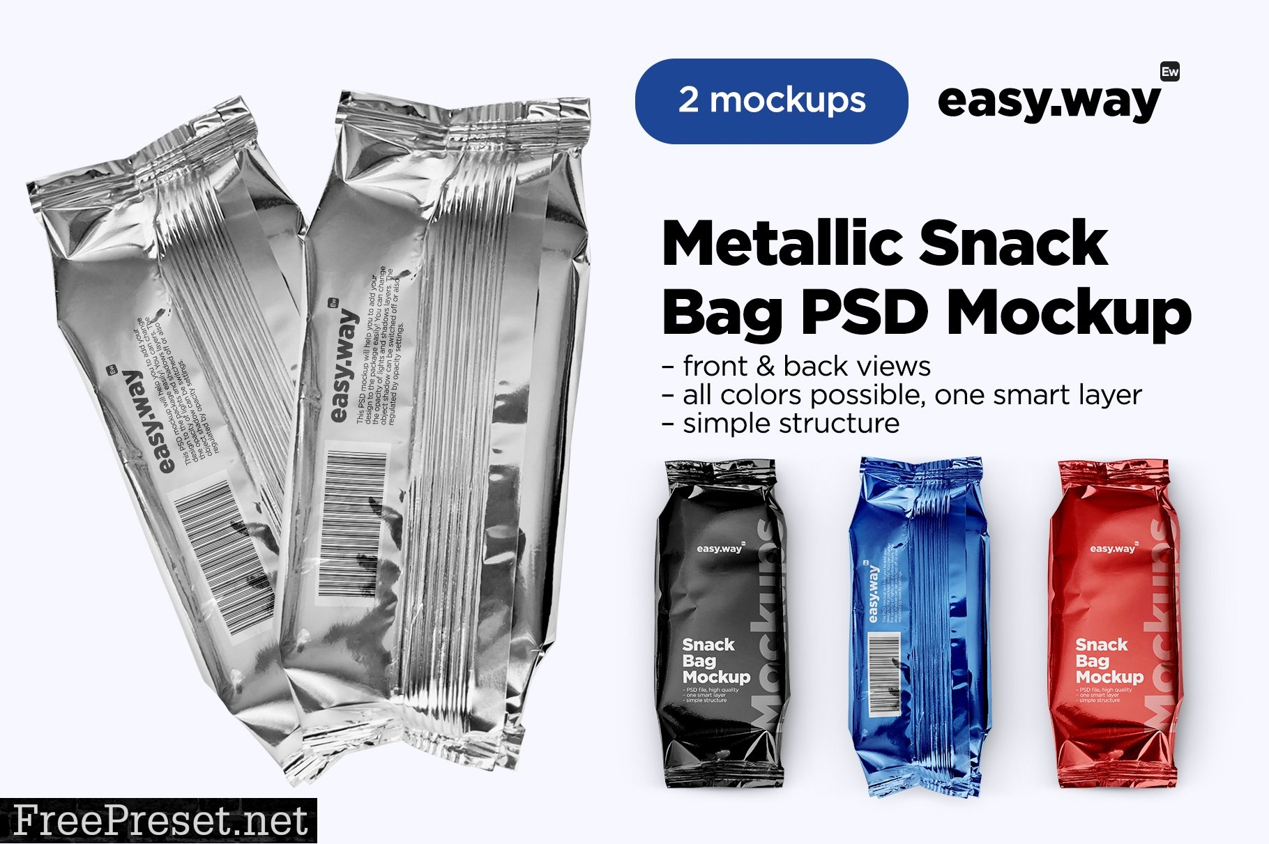 Snack Bag PSD Mockups 6058095