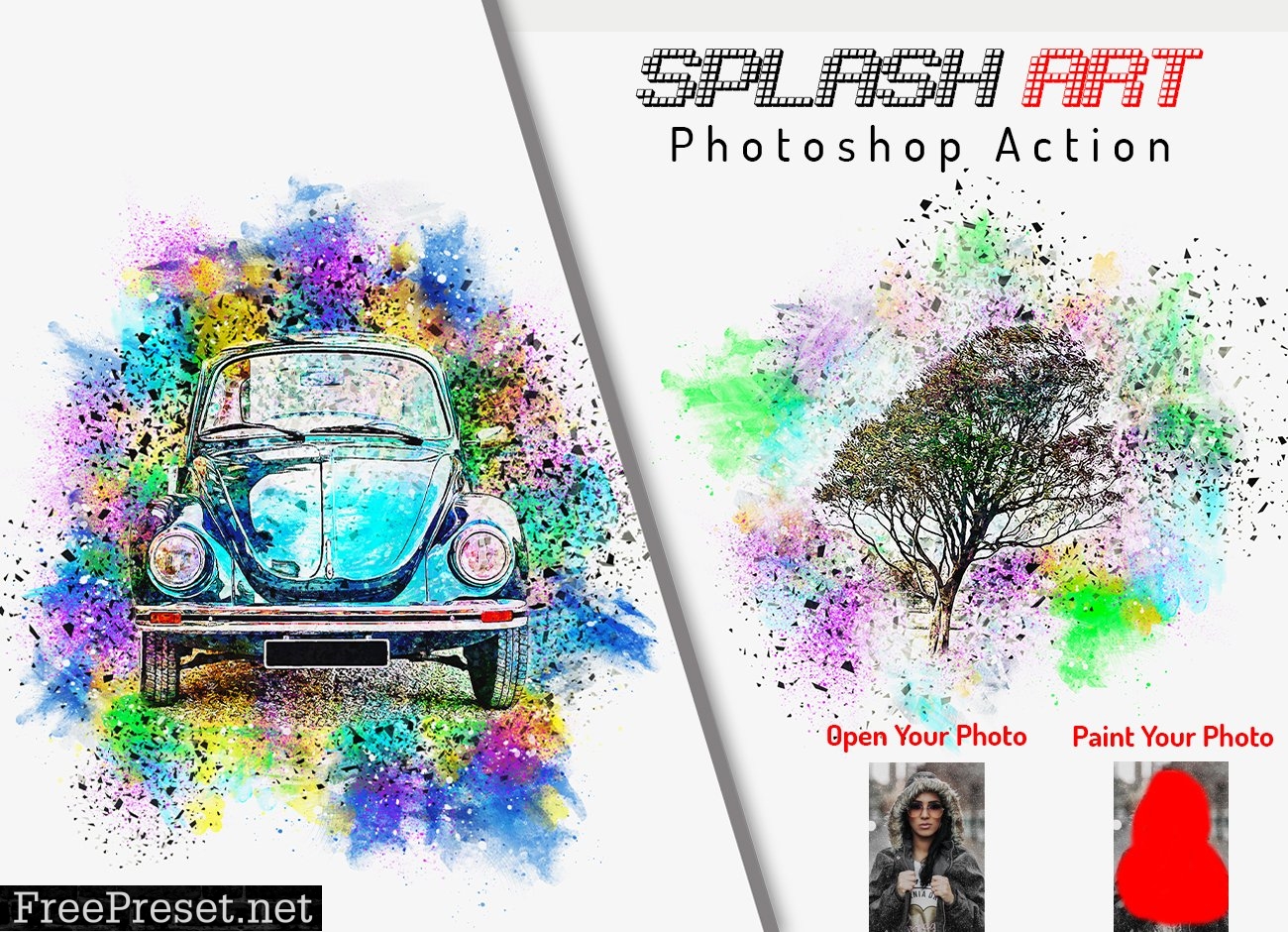 Splash Art Photoshop Action 6402800