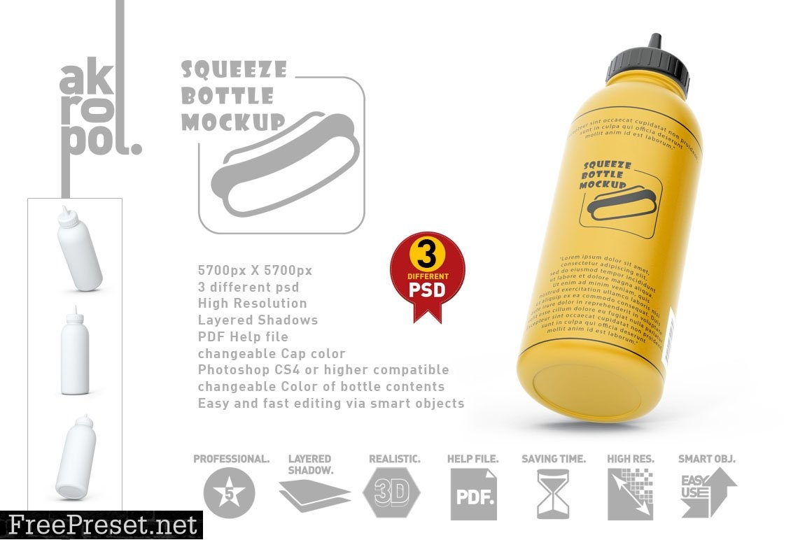 Squeeze Bottle Mockup 6102368