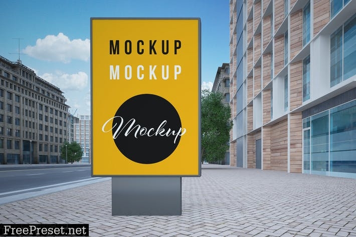 Street Advertising Mockup 25ZZXBT