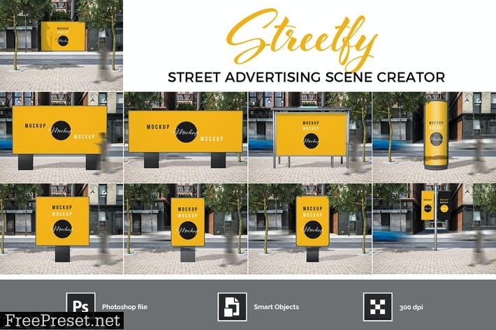 Street Advertising Scene Creator V95JLXF