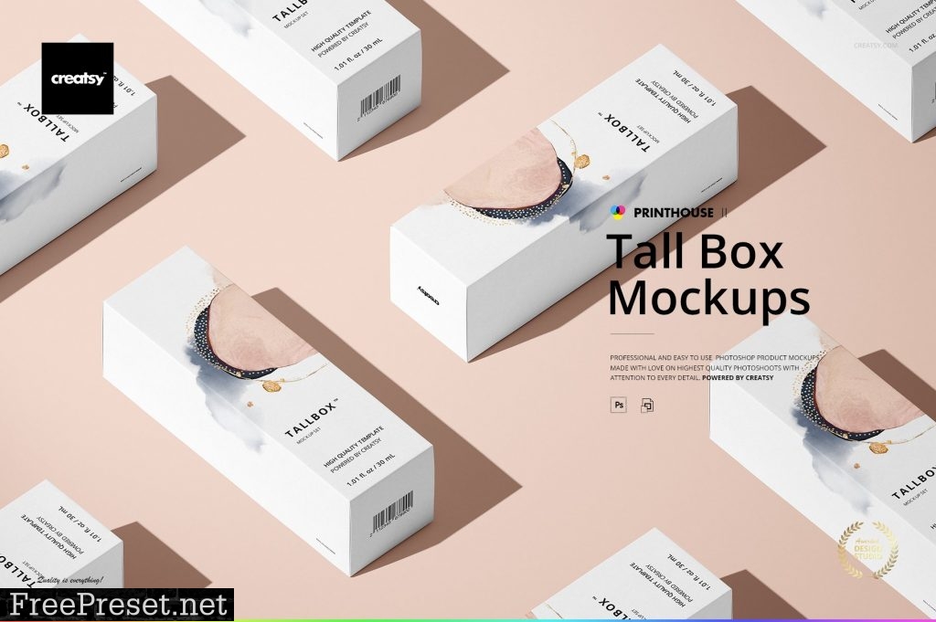 Download Tall Box Mockup Set 4627185