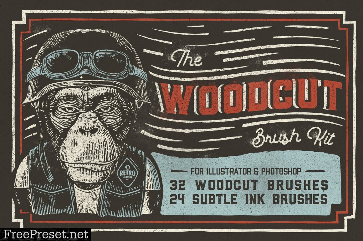 The Woodcut Brush Kit 1756510