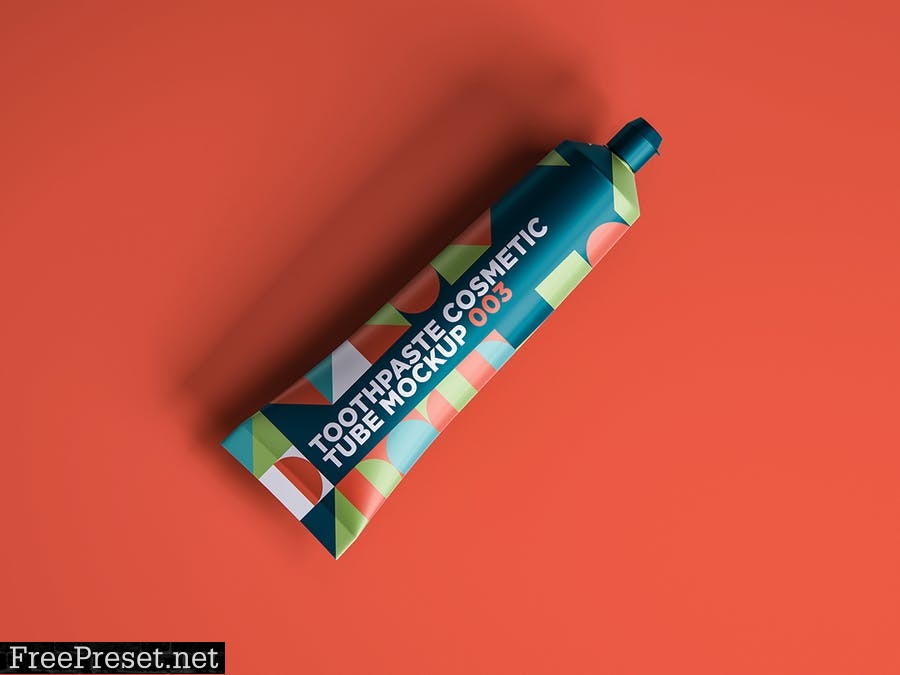 Toothpaste Cosmetic Tube Mockup 003