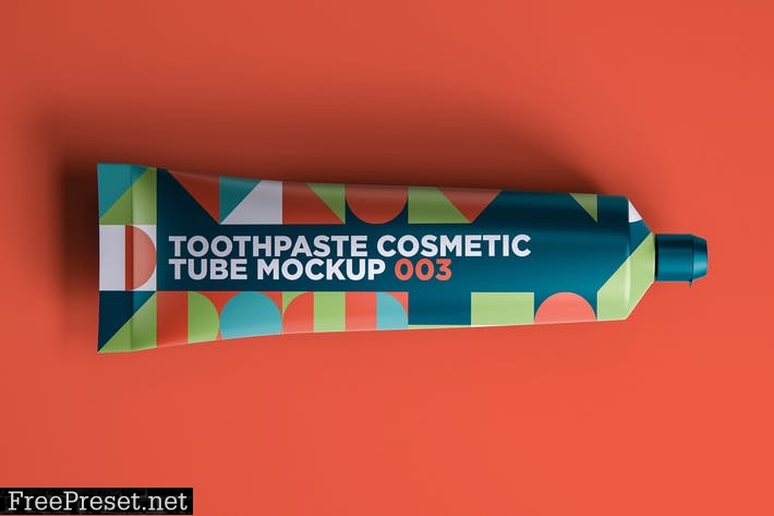 Toothpaste Cosmetic Tube Mockup 003